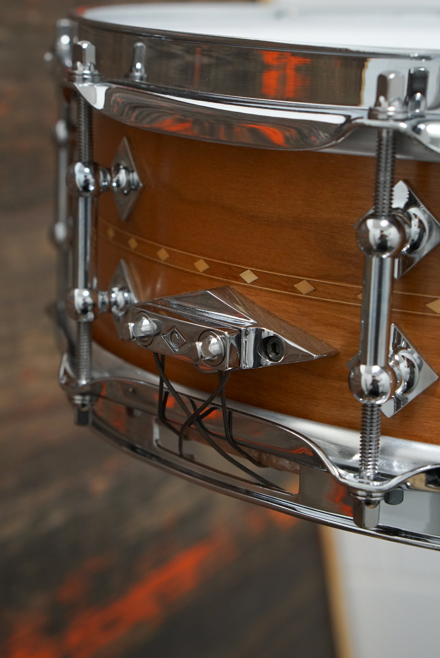 Craviotto 4x14" Cherry Snare Drum w/ Inlay