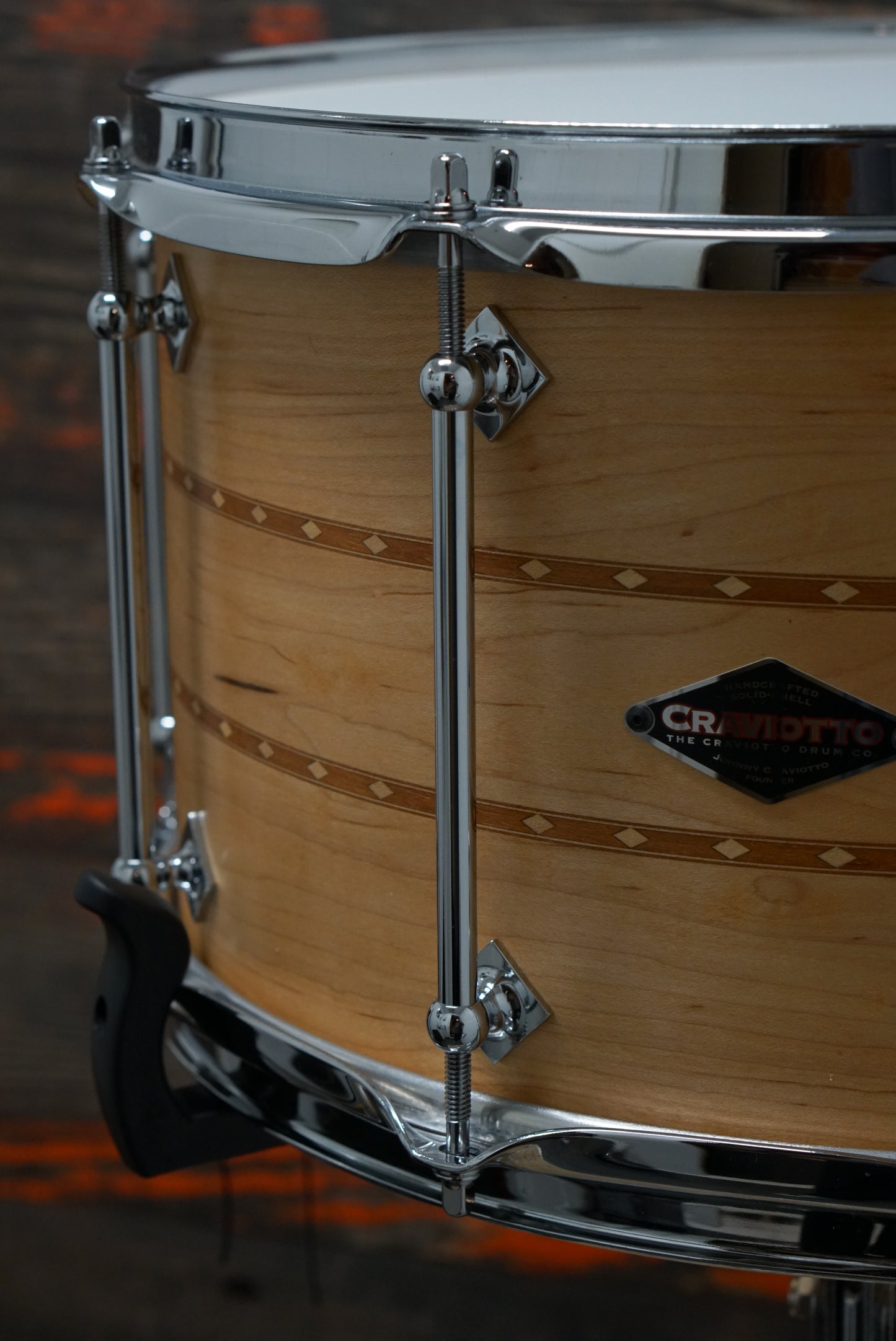 Craviotto 8x14" Maple Snare Drum w/ Double Inlay