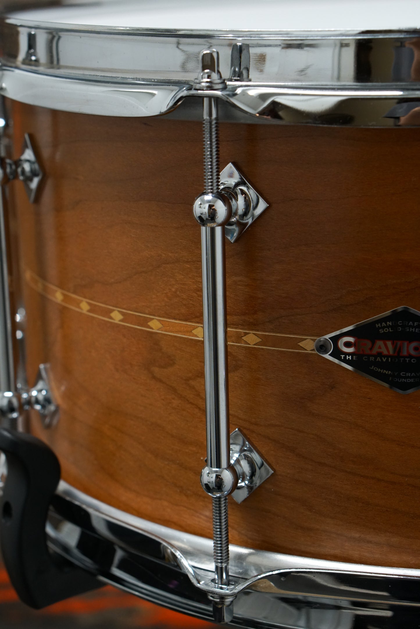 Craviotto 7x14" Cherry Snare Drum w/ Inlay