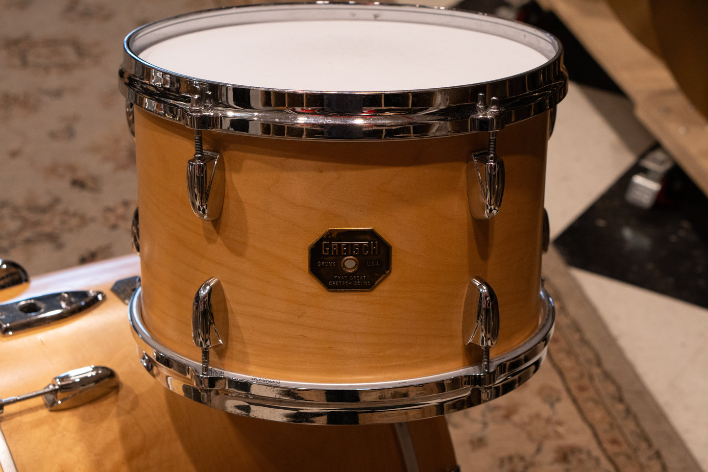 Gretsch 12/14/18" Drum Set - 1970s Satin Natural - Refin