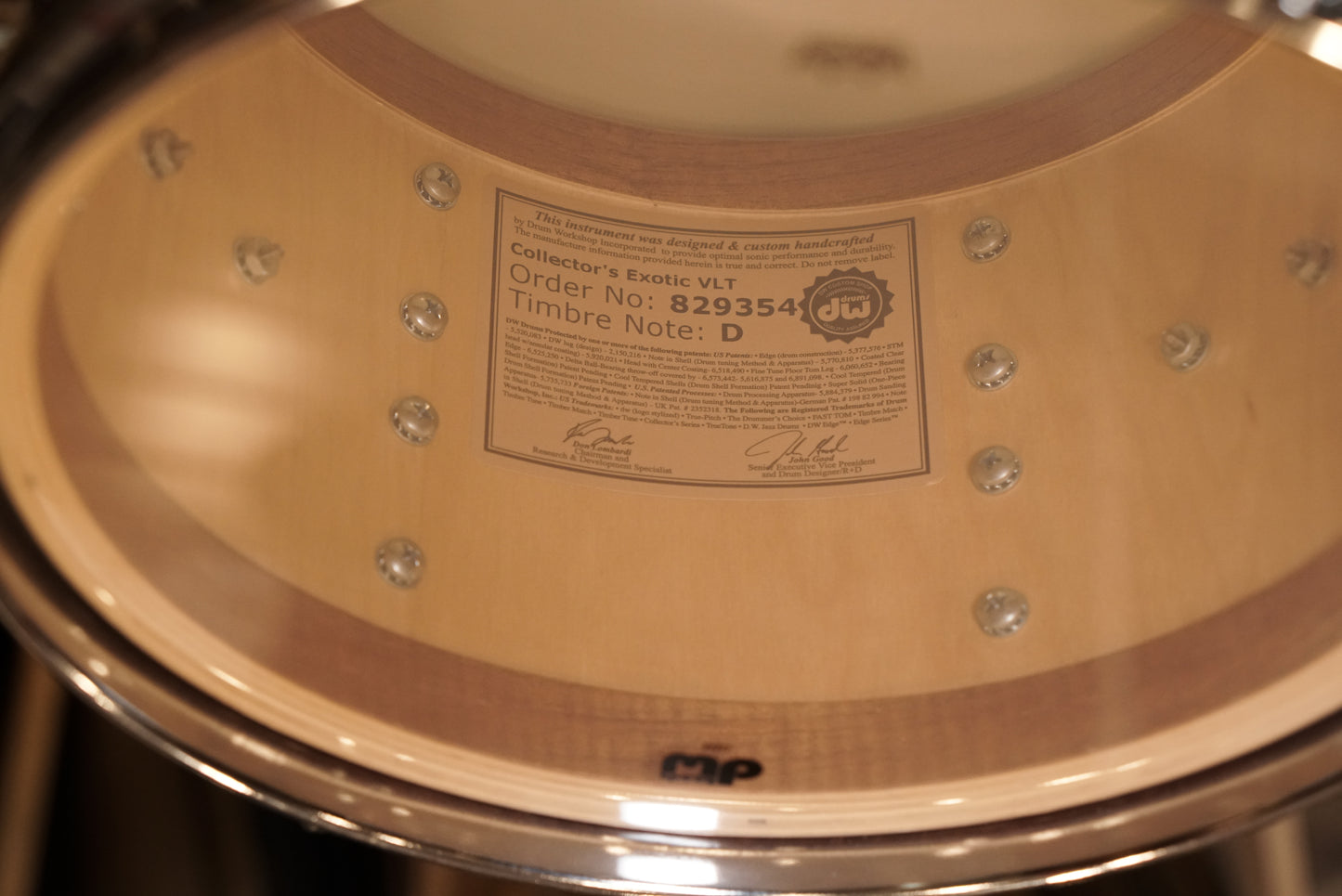 DW 7x10" Collector's Series VLT Exotic Tom - Mahogany Veneer - Carl Allen