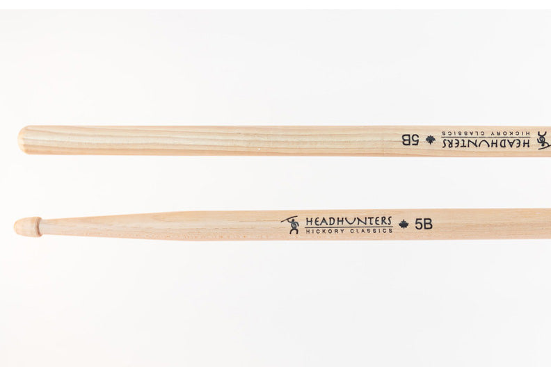 Headhunters Hickory 5B Wood Tip Drum Stick (HC5B)