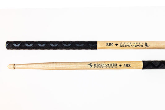 Headhunters 5B Hickory Stretch - Grip Drum Stick (HC-5B-SBX)