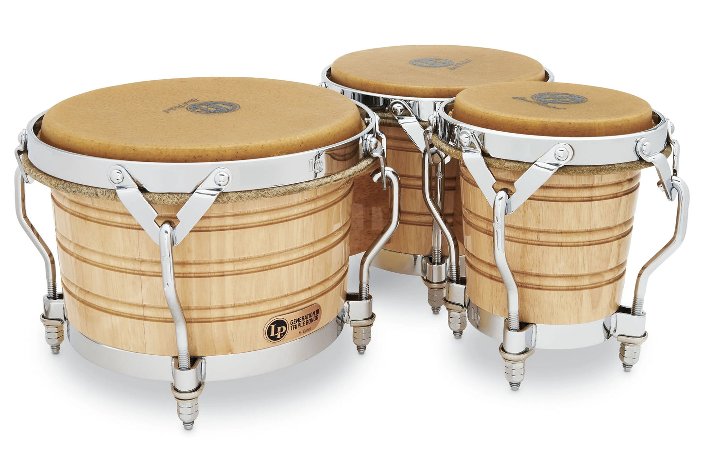 LP Generation III Traditional Oak Triple Bongos