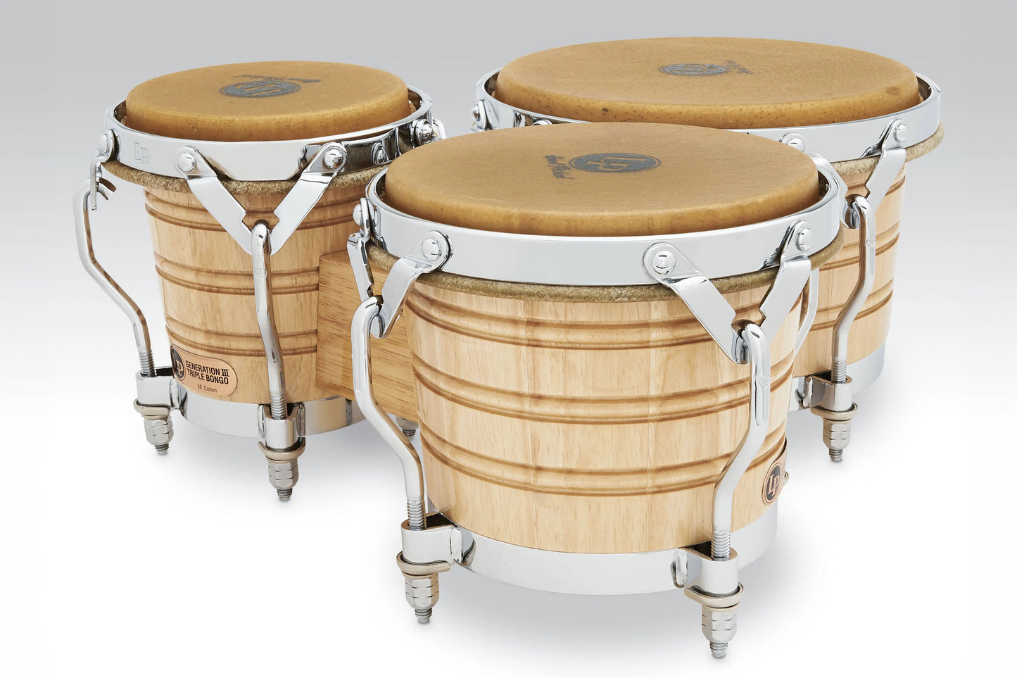 LP Generation III Traditional Oak Triple Bongos