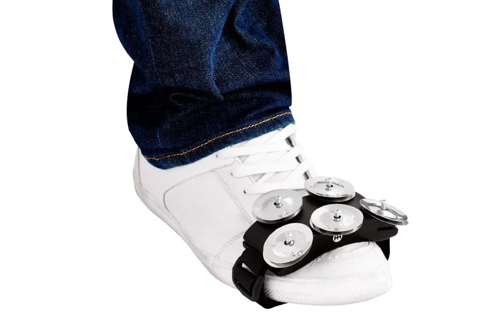 Meinl Percussion Foot Tambourine, Siam Oak, Stainless steel jingles