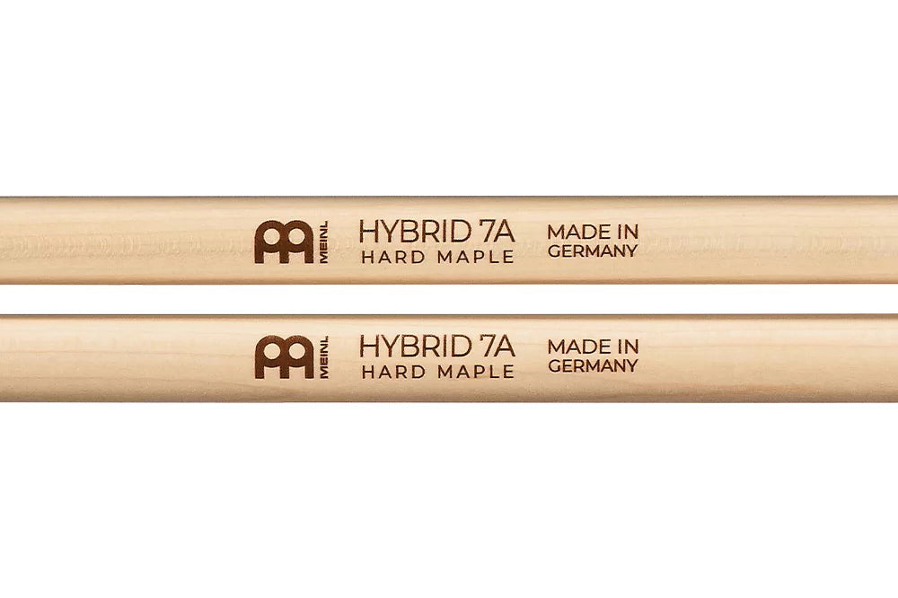 Meinl Hybrid 7A Drumstick, Maple, Heavy, Hybrid Tip