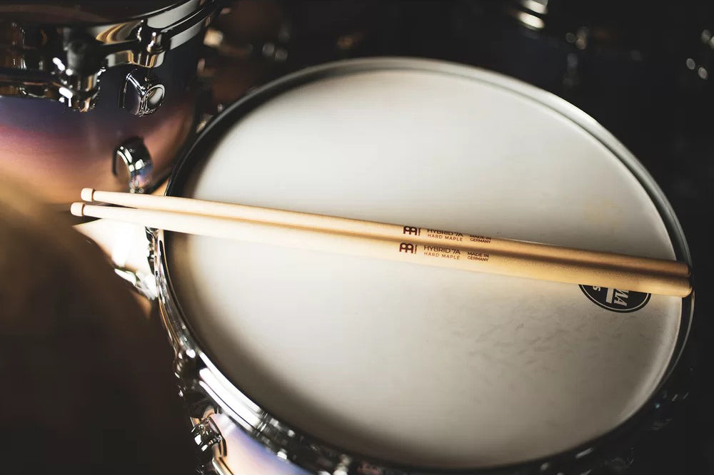 Meinl Hybrid 7A Drumstick, Maple, Heavy, Hybrid Tip