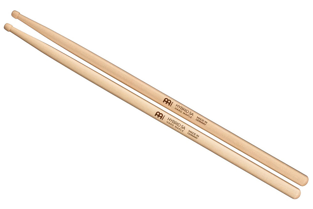 Meinl Hybrid 5A Drumstick, Maple, Medium, Hybrid Tip