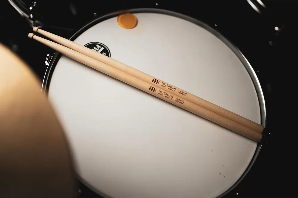 Meinl Hybrid 5A Drumstick, Maple, Medium, Hybrid Tip
