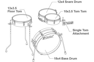 Tama Club-Jam Pancake Kit Drum Set - Burgundy Walnut