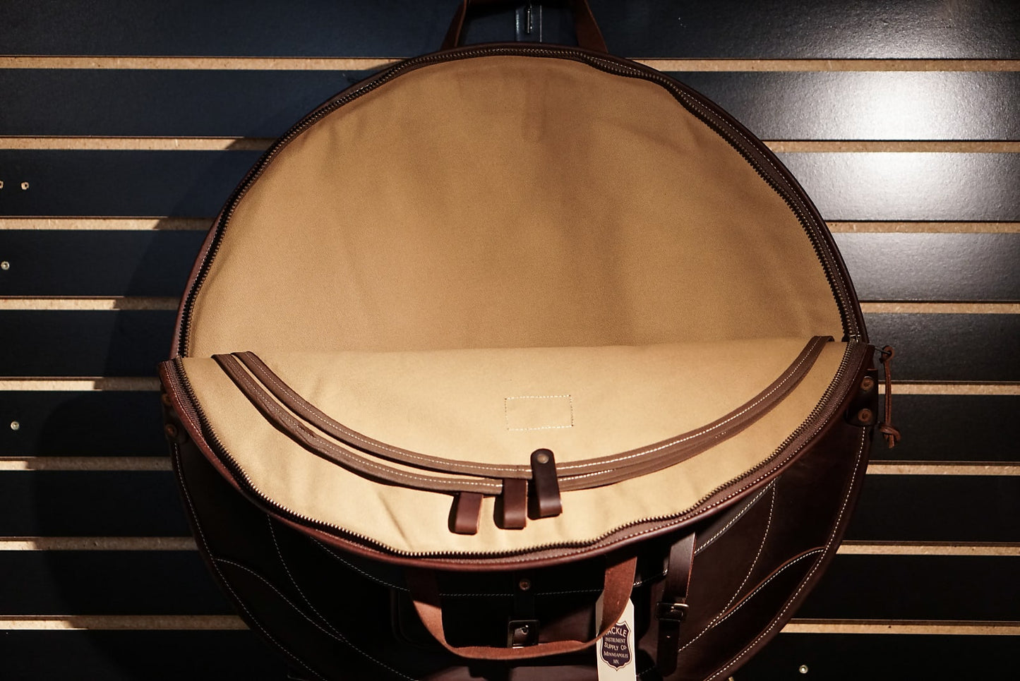 Tackle 24" Leather Backpack Cymbal Bag - Brown