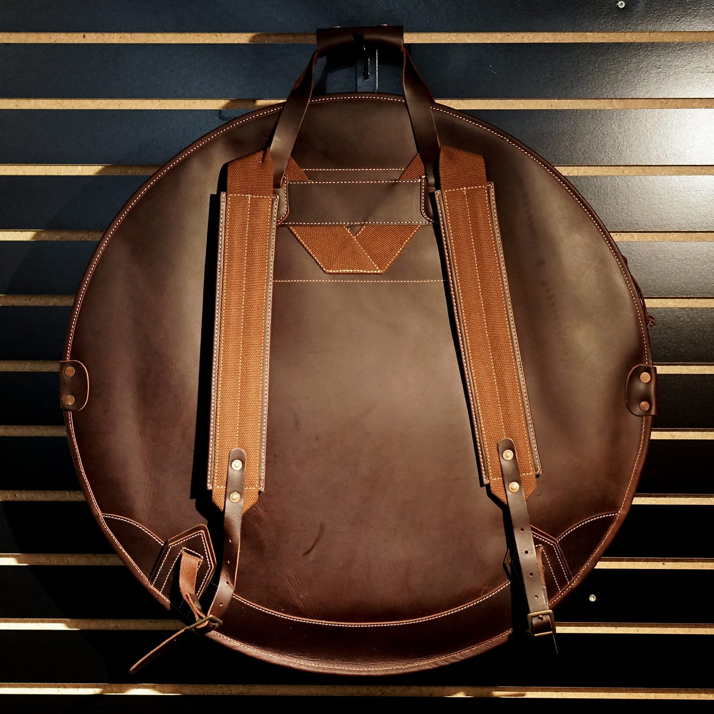 Tackle 24" Leather Backpack Cymbal Bag - Brown