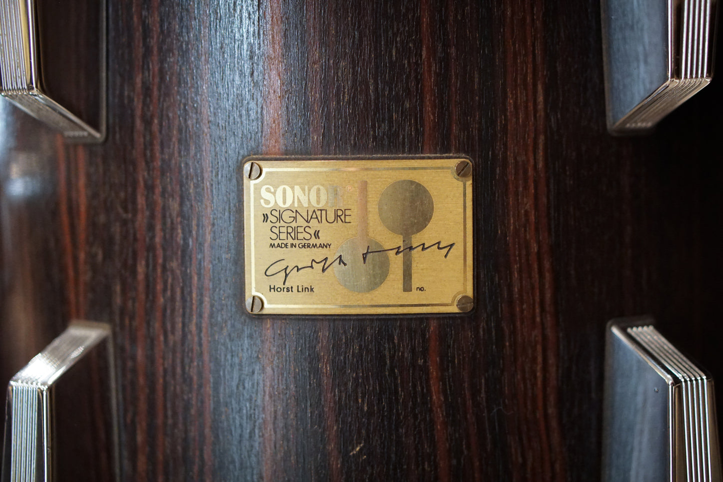 Sonor 10/12/14/16/18/8x14" Signature Horst Link Drum Set - 1980s Makassar Ebony