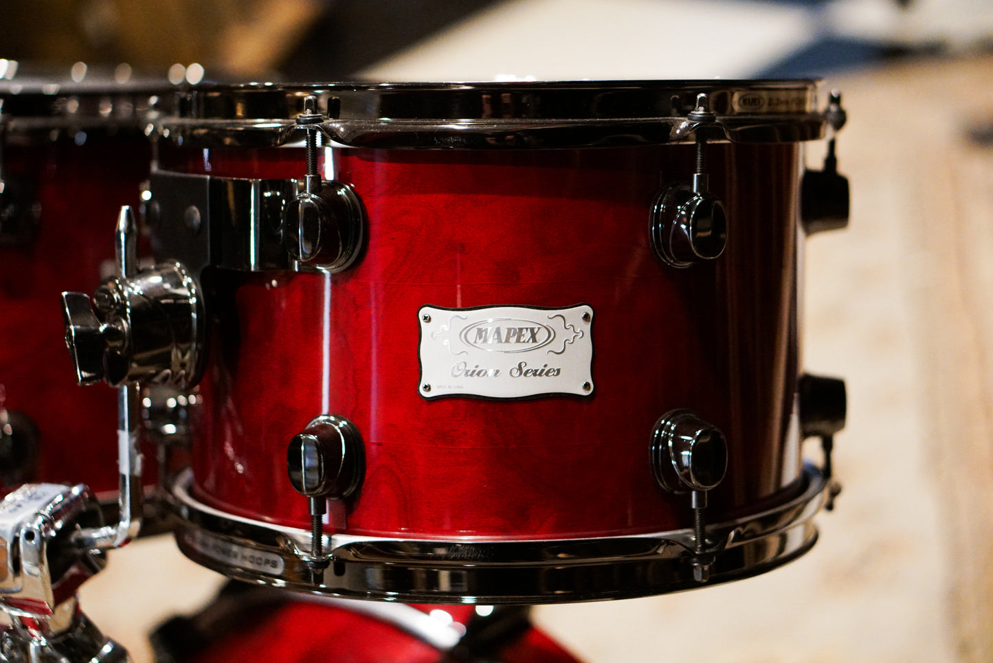 Mapex 12/13/14/16/18" Orion Series Drum Set - Transparent Cherry Red - Ralph Peterson