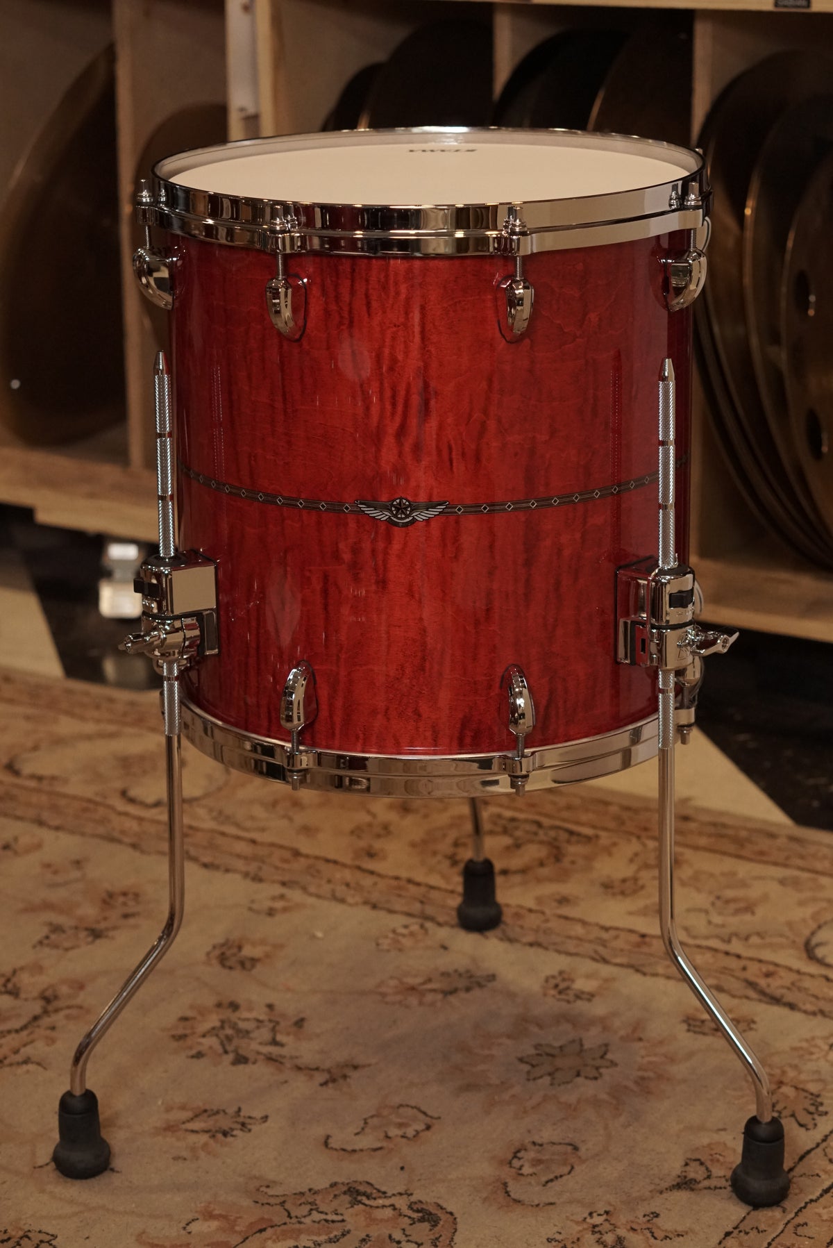 Tama 10/12/13/14/16/18/20/5.5x14" Star Maple Shell Bank - Raspberry Curly Maple