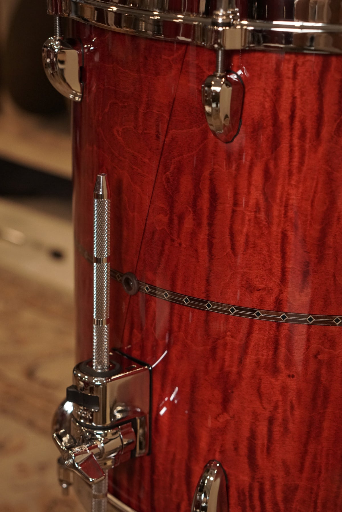 Tama 10/12/13/14/16/18/20/5.5x14" Star Maple Shell Bank - Raspberry Curly Maple