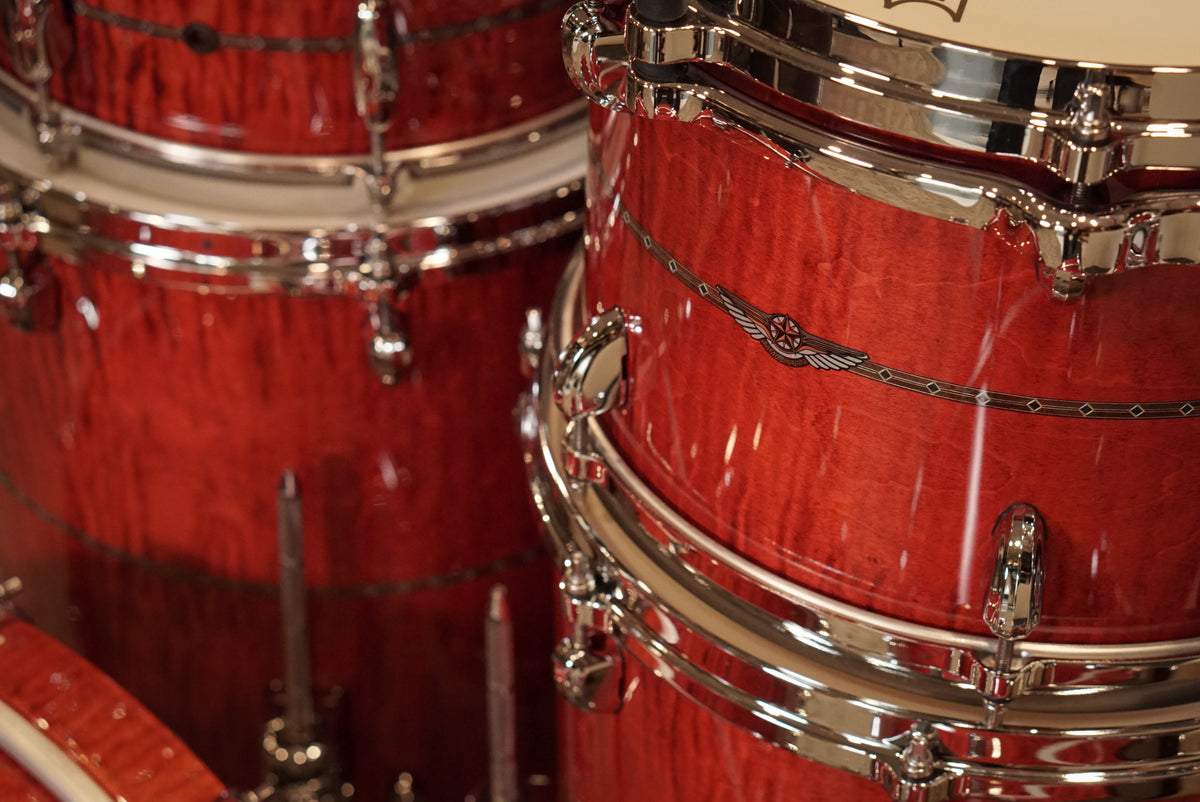 Tama 10/12/13/14/16/18/20/5.5x14" Star Maple Shell Bank - Raspberry Curly Maple