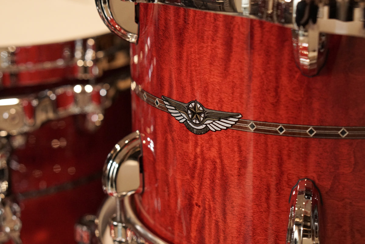 Tama 10/12/13/14/16/18/20/5.5x14" Star Maple Shell Bank - Raspberry Curly Maple