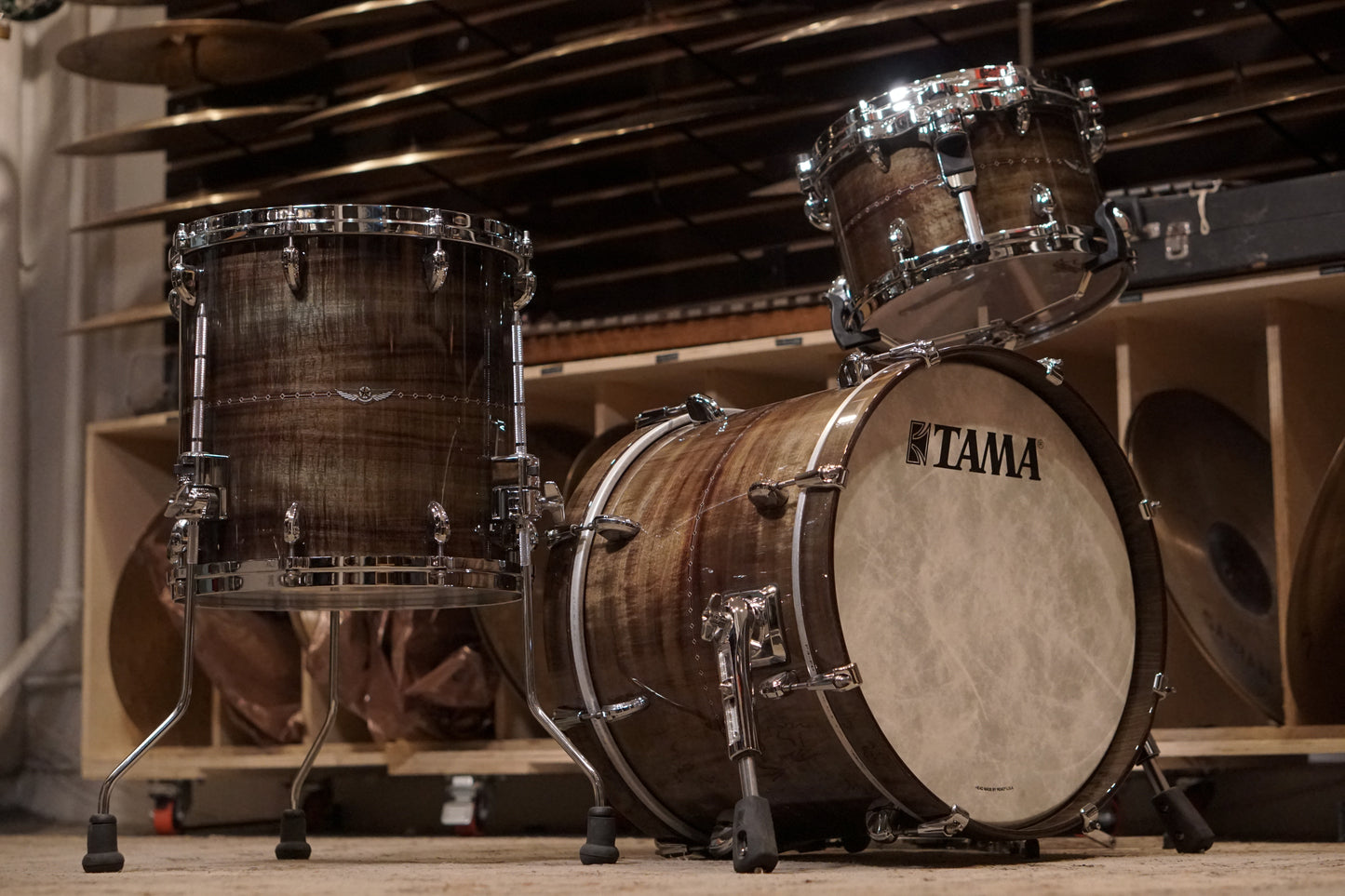 Tama 12/14/18" Star Bubinga Drum Set - Pewter Blue Australian Acacia