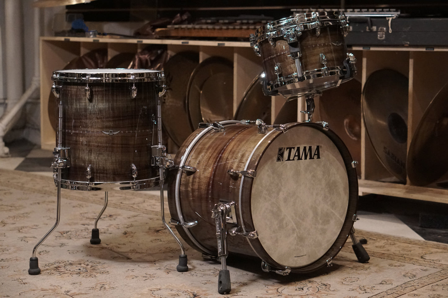 Tama 12/14/18" Star Bubinga Drum Set - Pewter Blue Australian Acacia