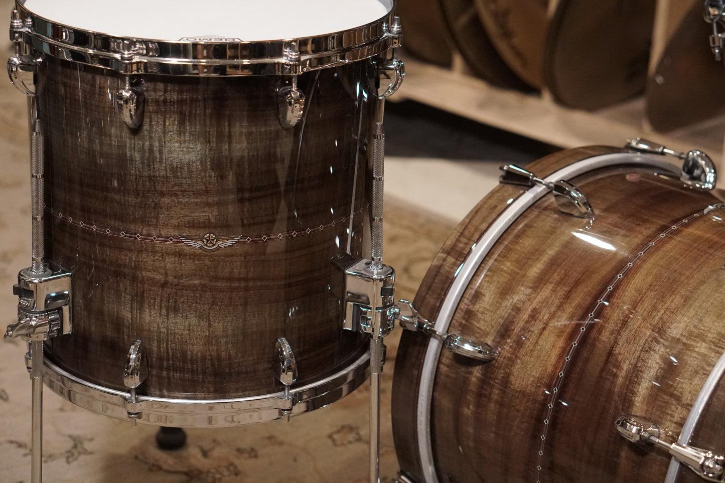 Tama 12/14/18" Star Bubinga Drum Set - Pewter Blue Australian Acacia