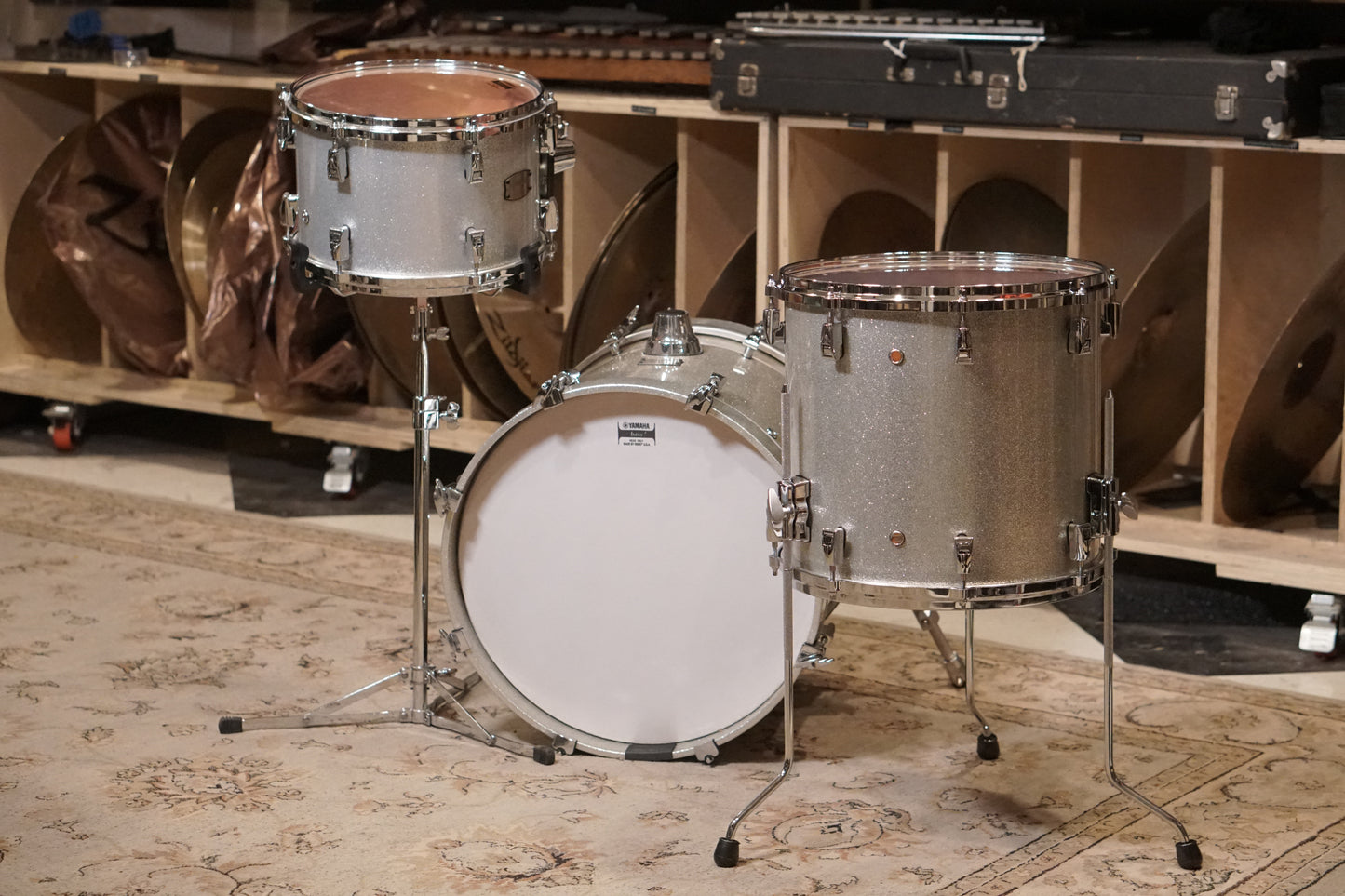 Yamaha 12/14/18" Absolute Hybrid Maple Bop Kit - Silver Sparkle