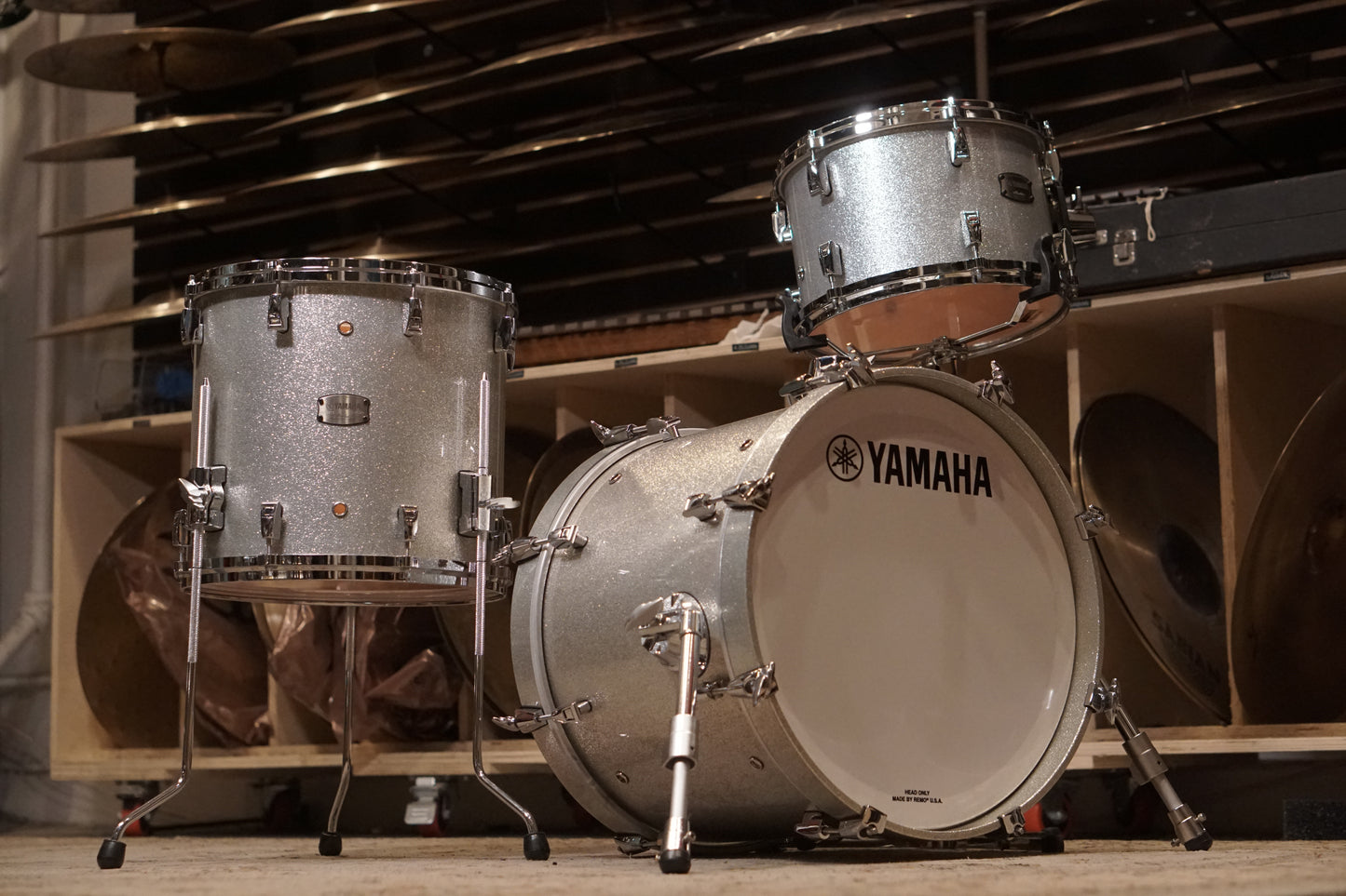 Yamaha 12/14/18" Absolute Hybrid Maple Bop Kit - Silver Sparkle