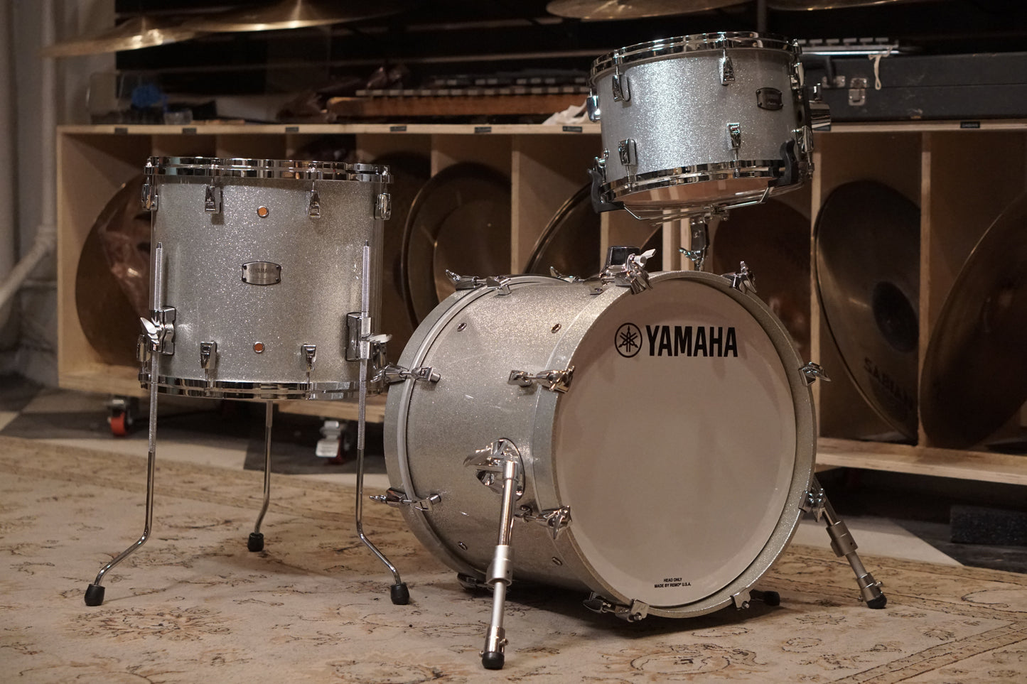 Yamaha 12/14/18" Absolute Hybrid Maple Bop Kit - Silver Sparkle