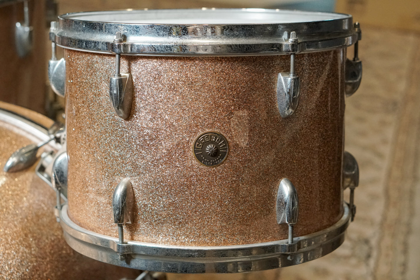 Gretsch 13/16/22/5.5x14" Round Badge Drum Set - 1960s Champagne Sparkle