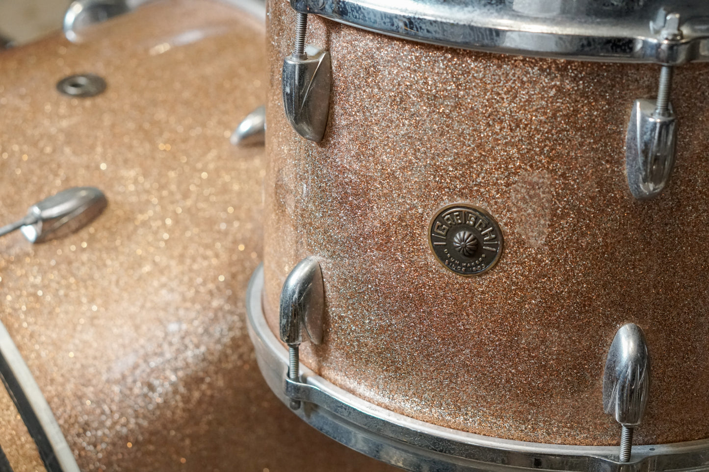 Gretsch 13/16/22/5.5x14" Round Badge Drum Set - 1960s Champagne Sparkle