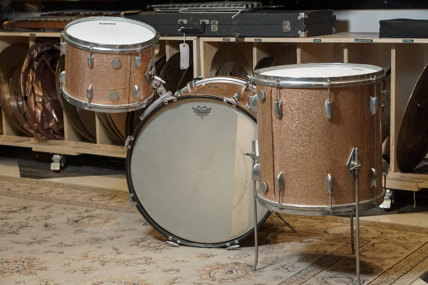 Gretsch 13/16/22/5.5x14" Round Badge Drum Set - 1960s Champagne Sparkle