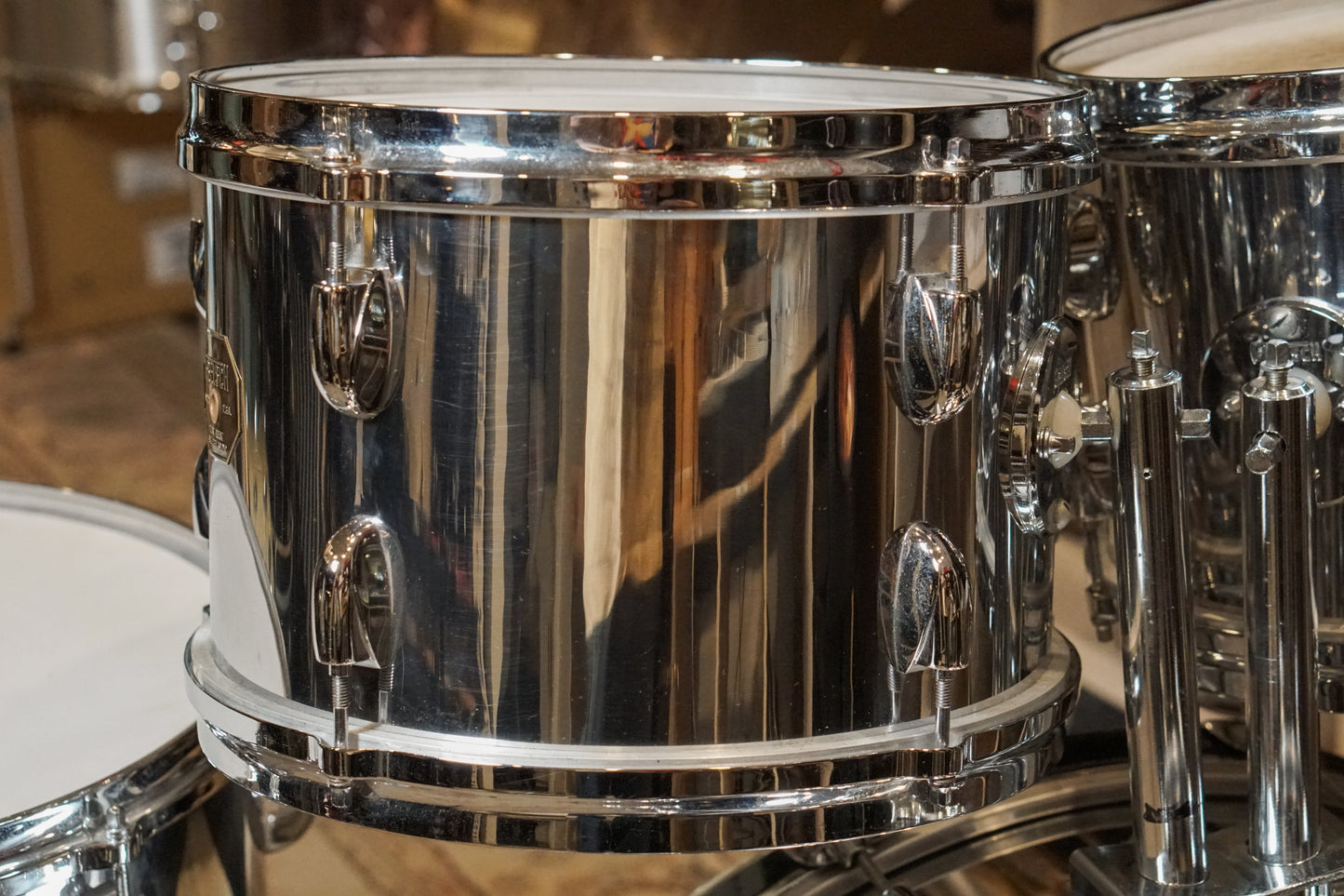 Gretsch 12/12/16/24" Drum Set - 1970s Chrome over Wood