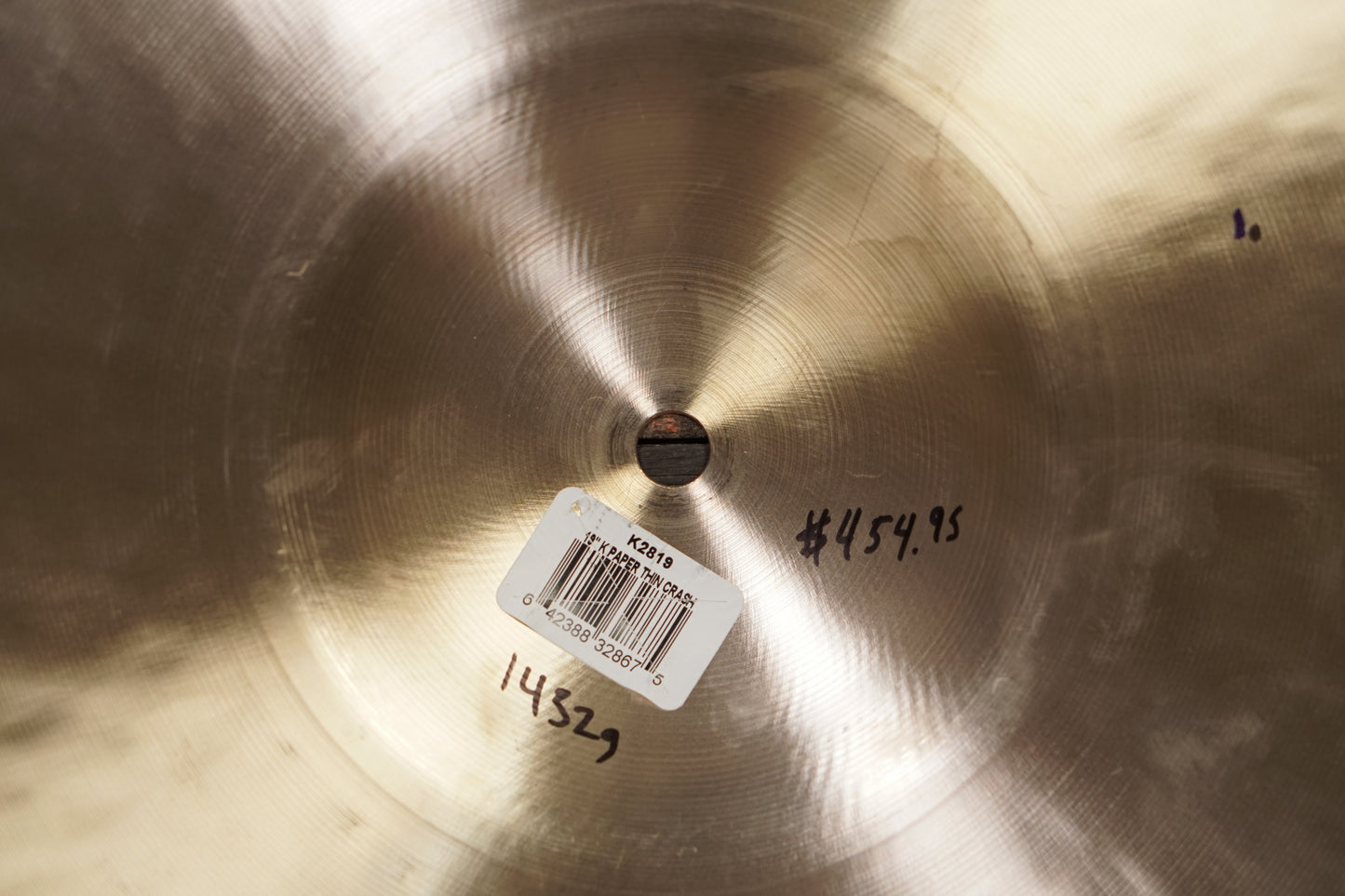 Zildjian 19" K. Paper Thin Crash Cymbal - 1432g