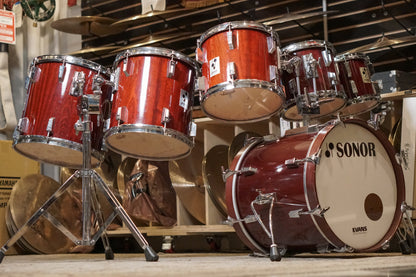 Sonor 8/10/12/13/14/18" Phonic Series Drum Set - 1980s Mahogany