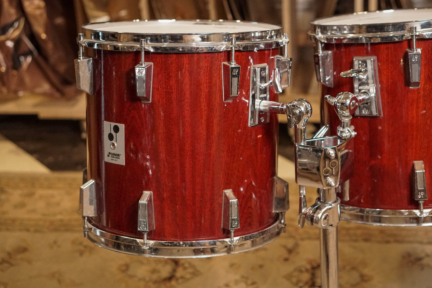 Sonor 8/10/12/13/14/18" Phonic Series Drum Set - 1980s Mahogany