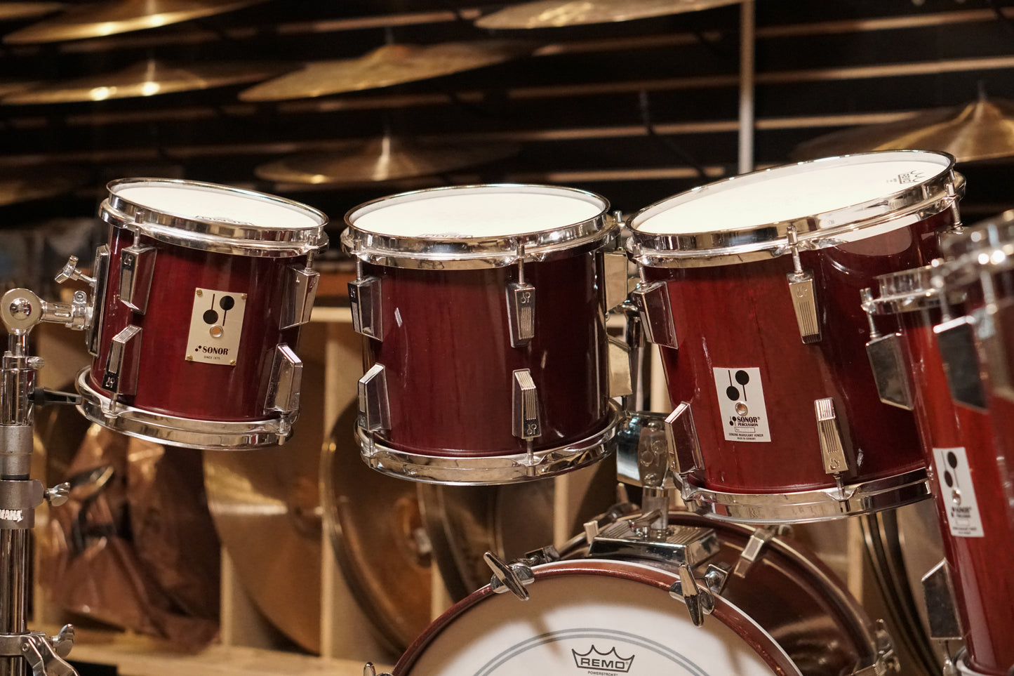 Sonor 8/10/12/13/14/18" Phonic Series Drum Set - 1980s Mahogany