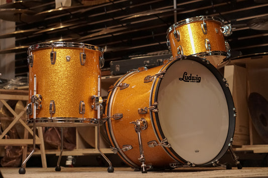 Ludwig 13/16/22" Classic Maple Fab Drum Set - Gold Sparkle