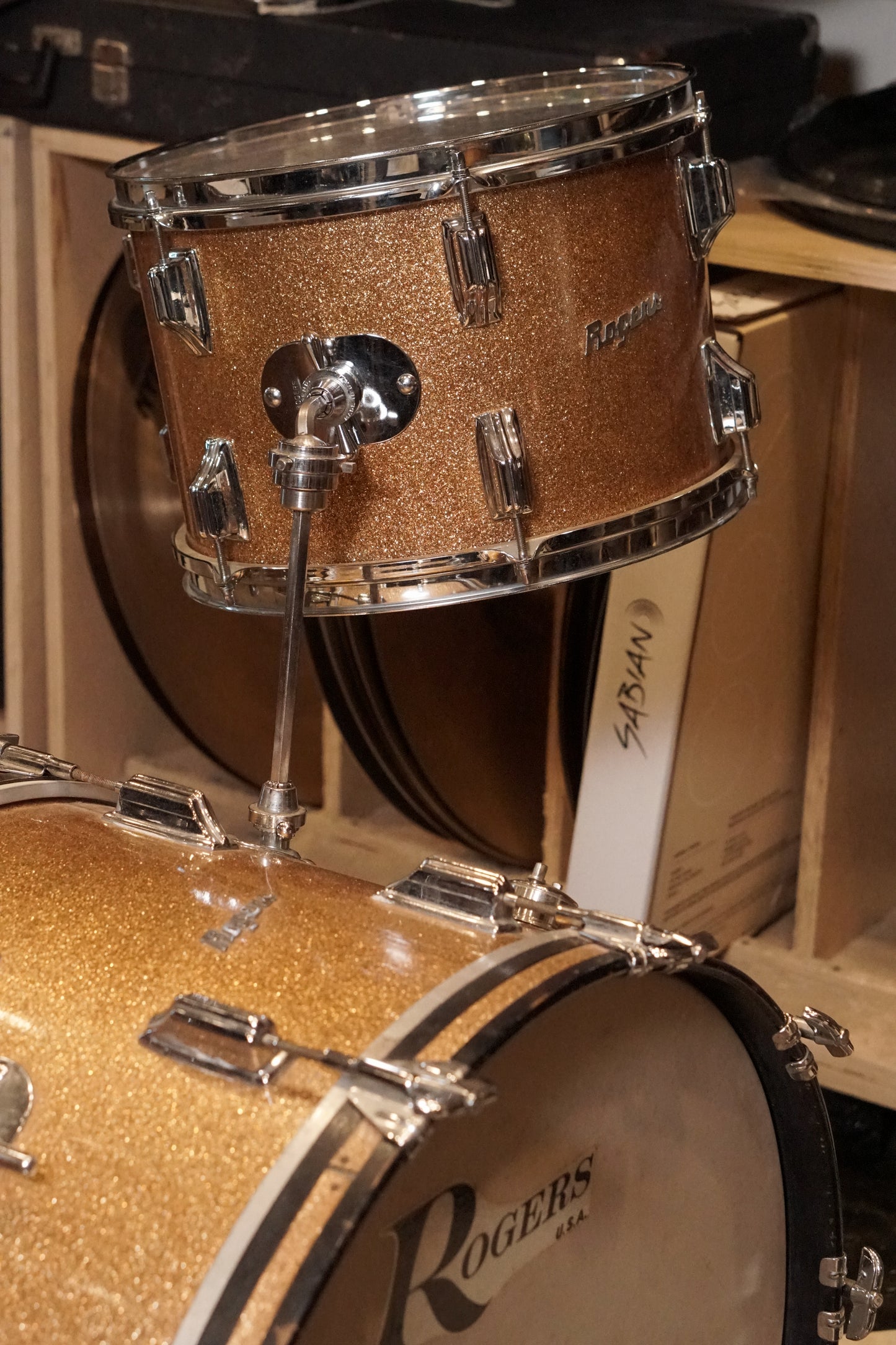 Rogers 13/16/16/22/5x14" PowerTone Drum Set - 1960s Champagne Sparkle