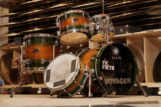Sakae 10/12/14/18/6x14" Almighty Drum Set - Forest Burst