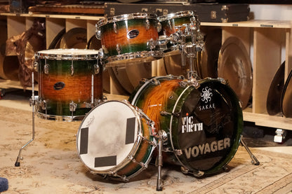 Sakae 10/12/14/18/6x14" Celestial Drum Set - Forest Burst - ERIC HARLAND