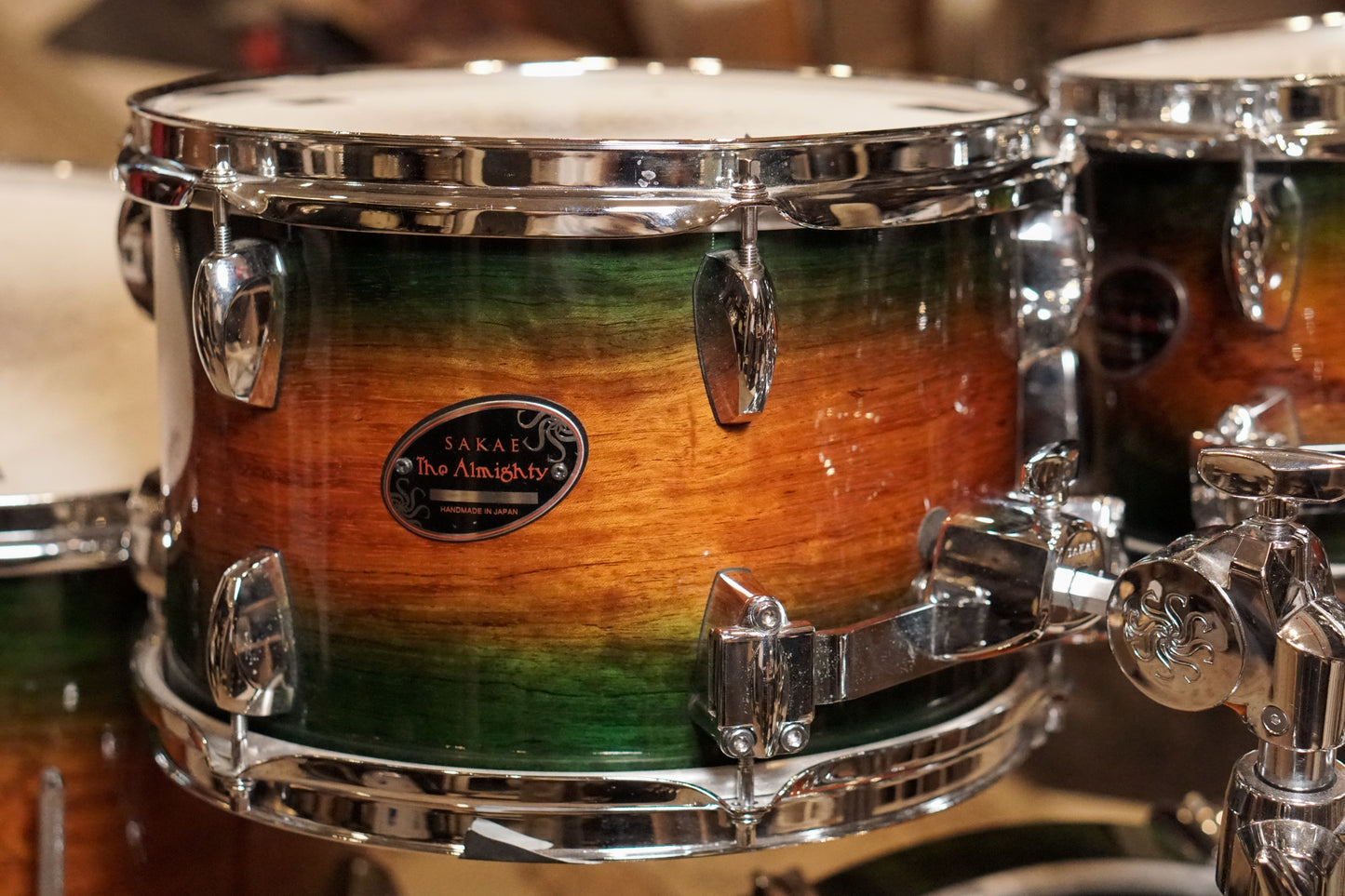Sakae 10/12/14/18/6x14" Celestial Drum Set - Forest Burst - ERIC HARLAND