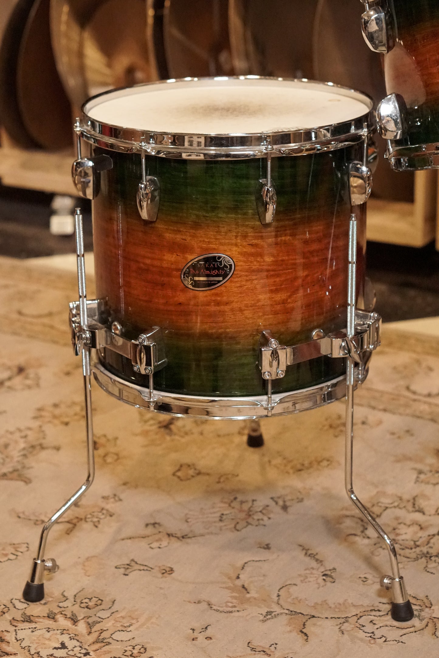 Sakae 10/12/14/18/6x14" Celestial Drum Set - Forest Burst - ERIC HARLAND