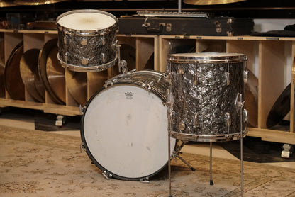 Gretsch 12/14/20/5.5x14" Round Badge Drum Set - 1960's Black Diamond Pearl