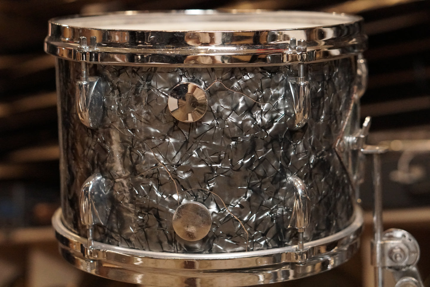 Gretsch 12/14/20/5.5x14" Round Badge Drum Set - 1960's Black Diamond Pearl
