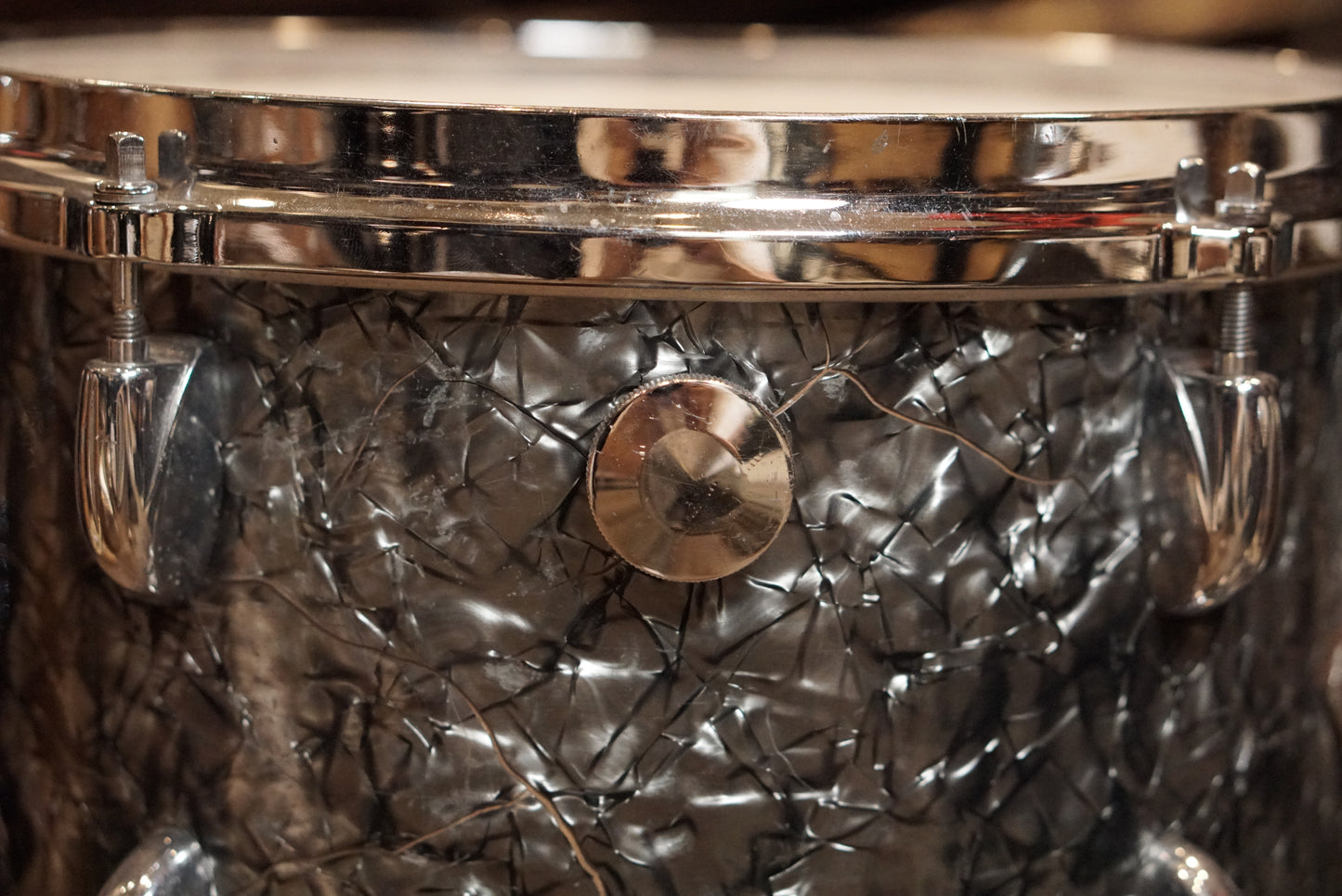 Gretsch 12/14/20/5.5x14" Round Badge Drum Set - 1960's Black Diamond Pearl