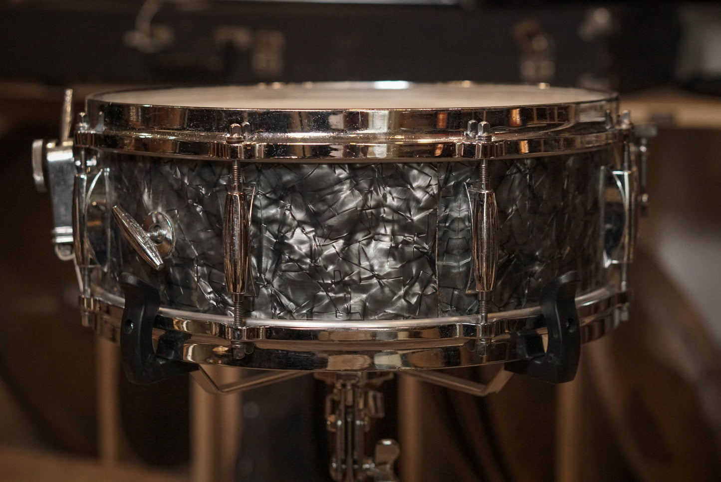 Gretsch 12/14/20/5.5x14" Round Badge Drum Set - 1960's Black Diamond Pearl