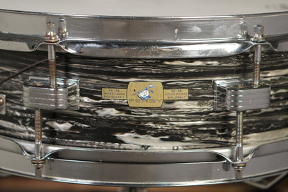 Ludwig 4x14" Downbeat Snare Drum - 1960s Black Oyster Pearl