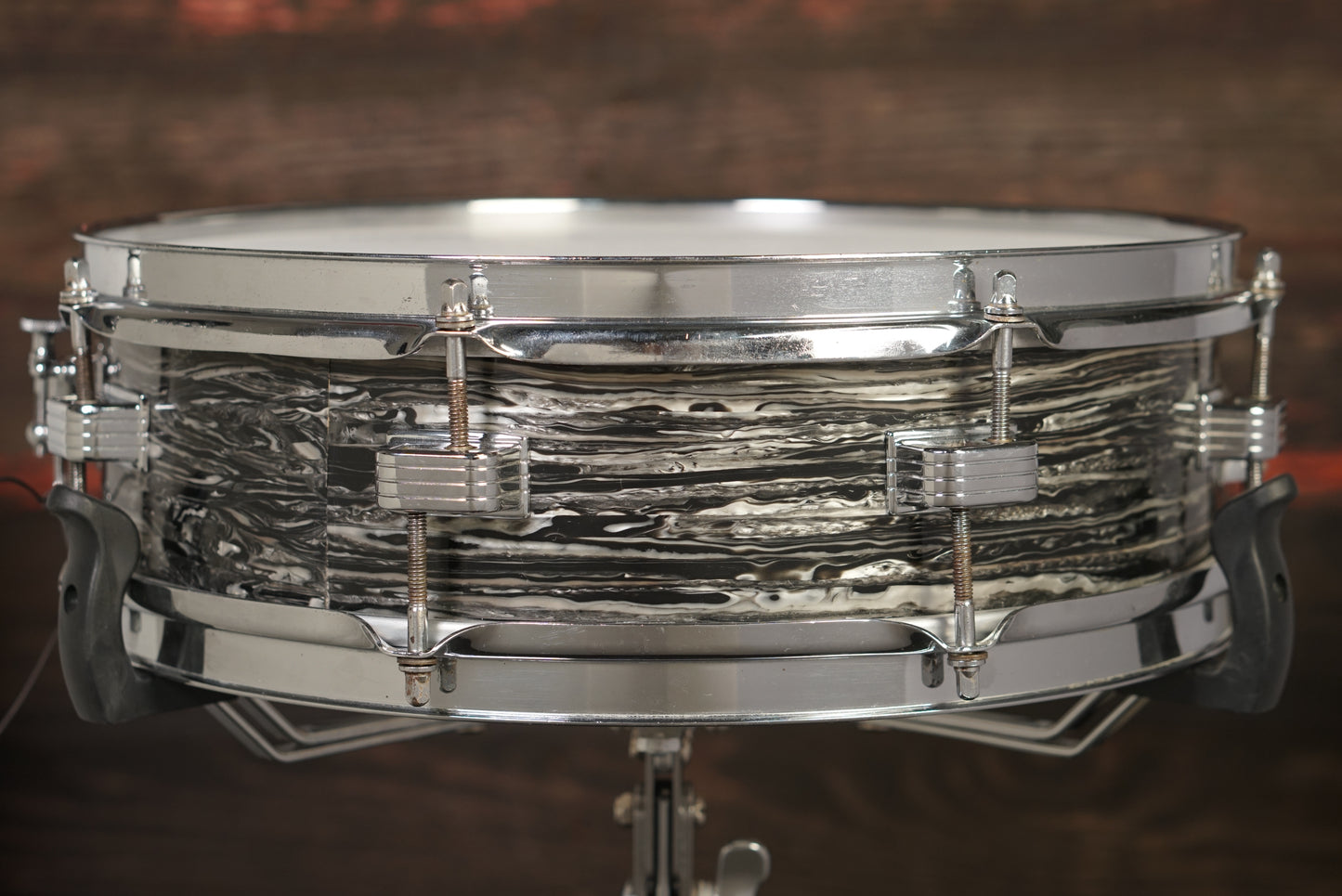 Ludwig 4x14" Downbeat Snare Drum - 1960s Black Oyster Pearl