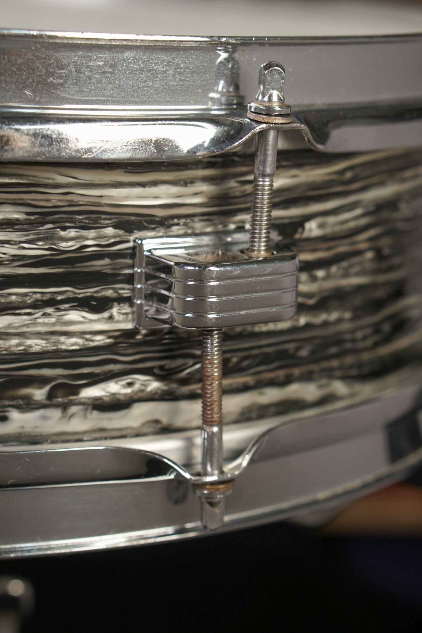 Ludwig 4x14" Downbeat Snare Drum - 1960s Black Oyster Pearl